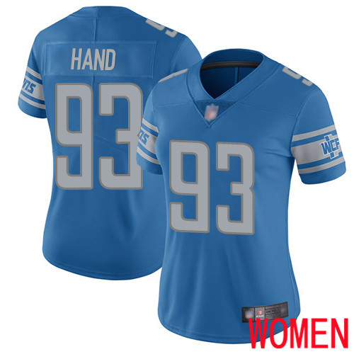 Detroit Lions Limited Blue Women Dahawn Hand Home Jersey NFL Football #93 Vapor Untouchable->women nfl jersey->Women Jersey